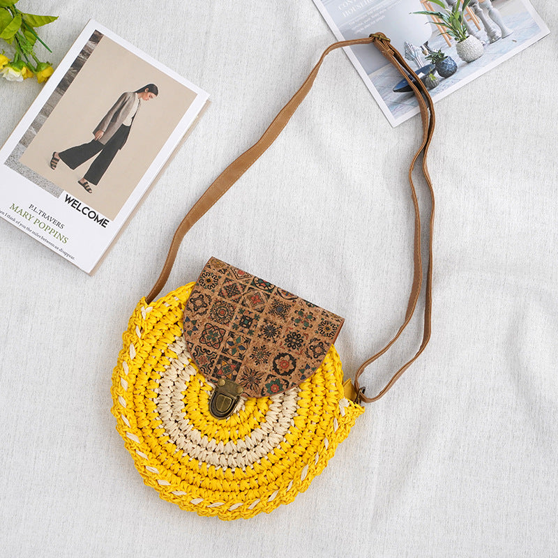 Shoulder Straw-weaved Crossbody Ethnic Style