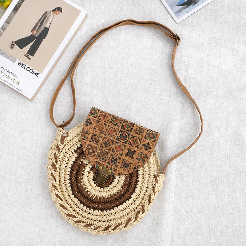 Shoulder Straw-weaved Crossbody Ethnic Style