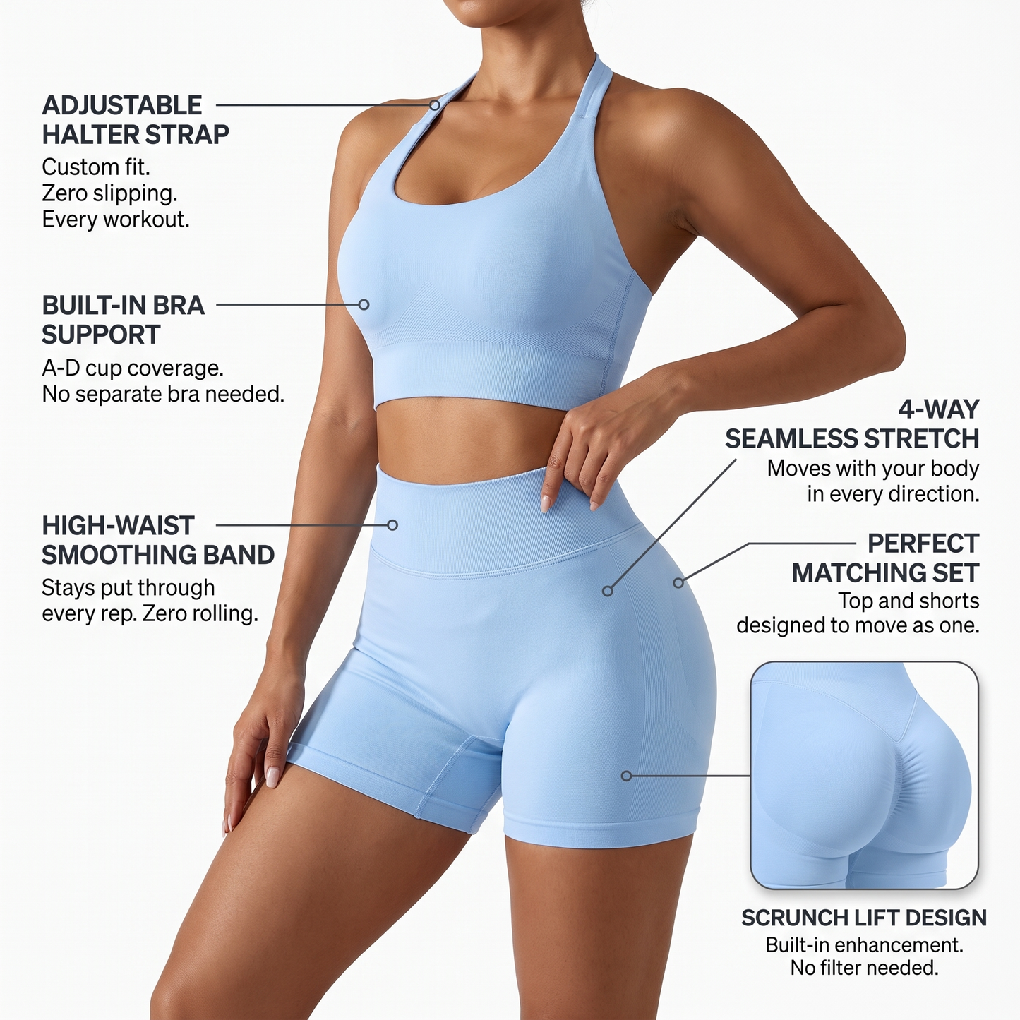 The Workout Set - seamless gym set 2 piece