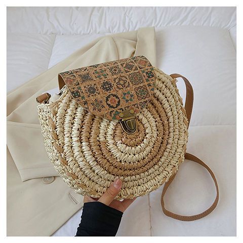 Shoulder Straw-weaved Crossbody Ethnic Style