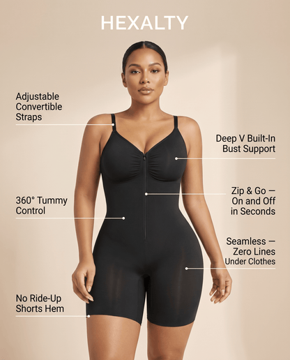 Body Shaper Bodysuit — Slimming Tummy Control Shapewear - Hexalty