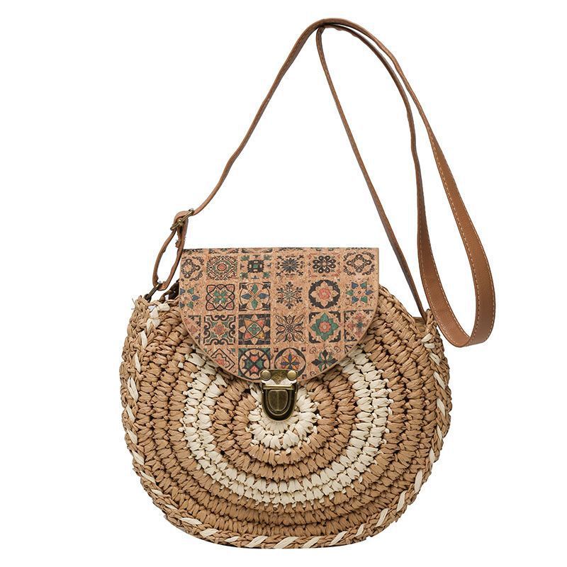 Shoulder Straw-weaved Crossbody Ethnic Style