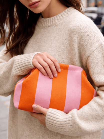 Cloud-Soft Knit Dumpling Clutch - Makeup Bag & Purse - Hexalty
