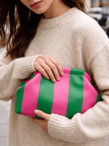 Cloud-Soft Knit Dumpling Clutch - Makeup Bag & Purse - Hexalty