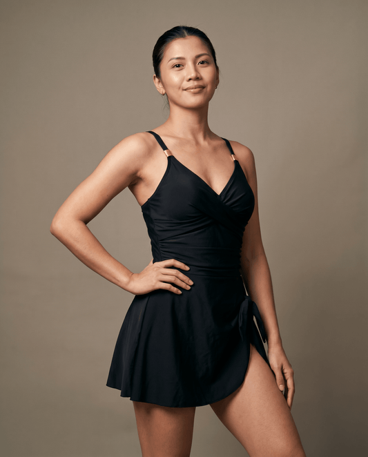 European And American Thick Swimsuit With Shoulder Straps Dress - HXT