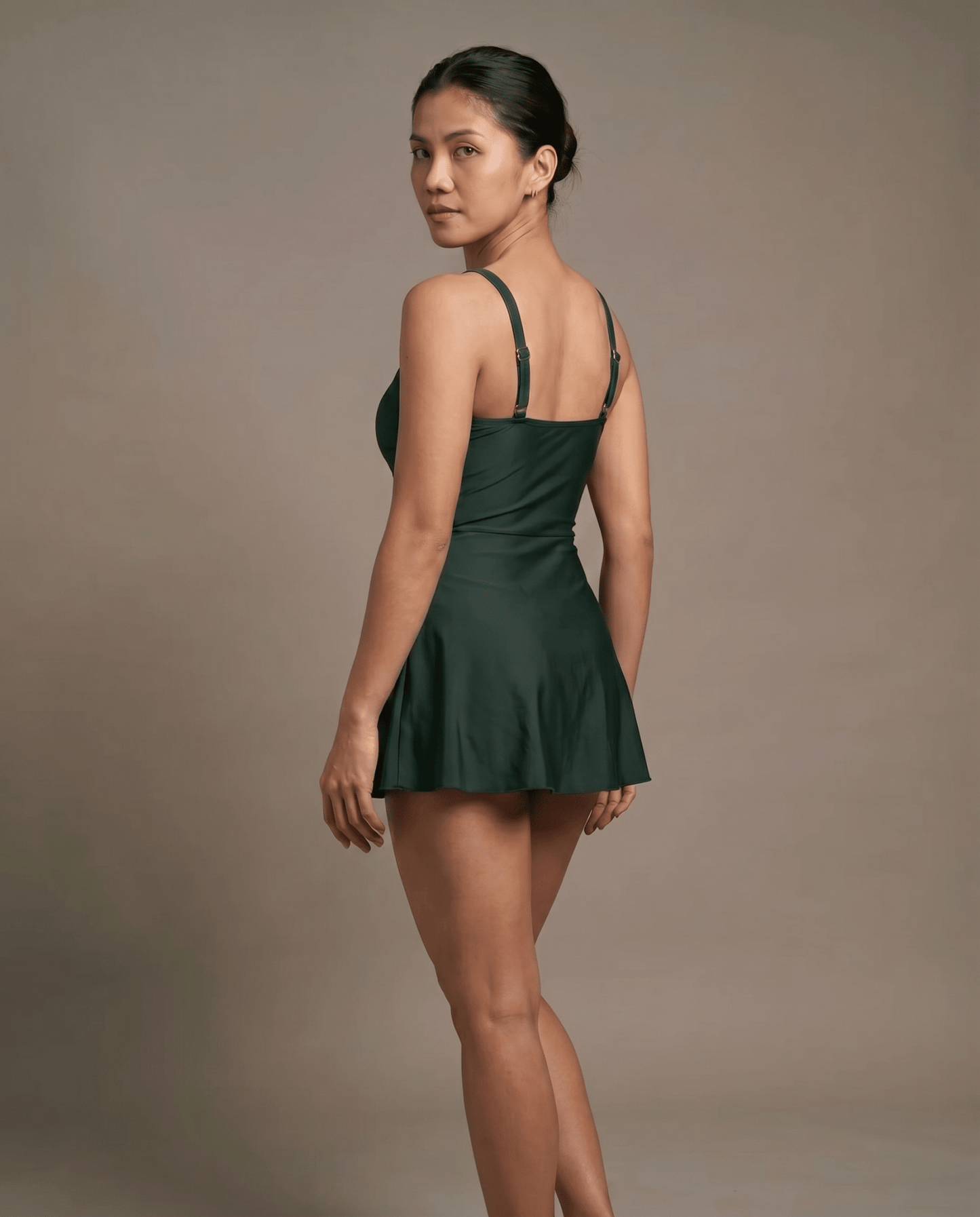 European And American Thick Swimsuit With Shoulder Straps Dress - HXT