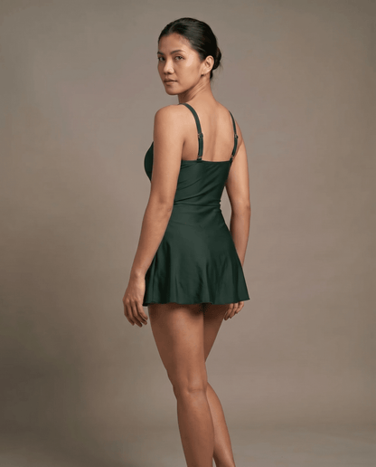 European And American Thick Swimsuit With Shoulder Straps Dress - HXT