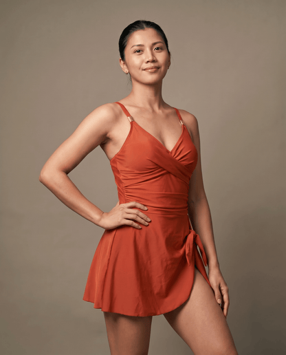 European And American Thick Swimsuit With Shoulder Straps Dress - HXT