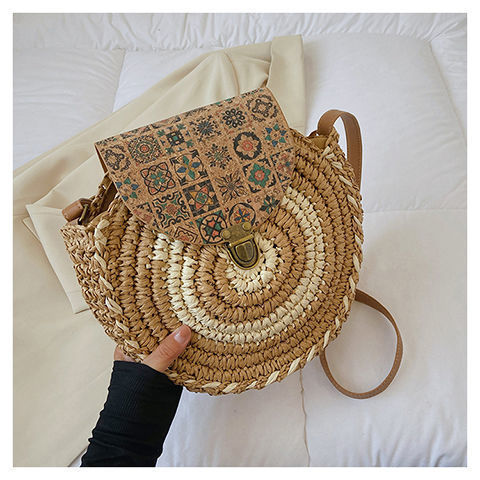 Shoulder Straw-weaved Crossbody Ethnic Style