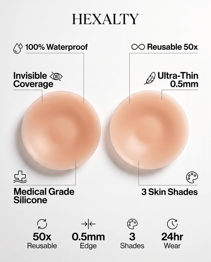 Grip Nip Cover - Seamless No-Bra Coverage for Every Outfit - Hexalty