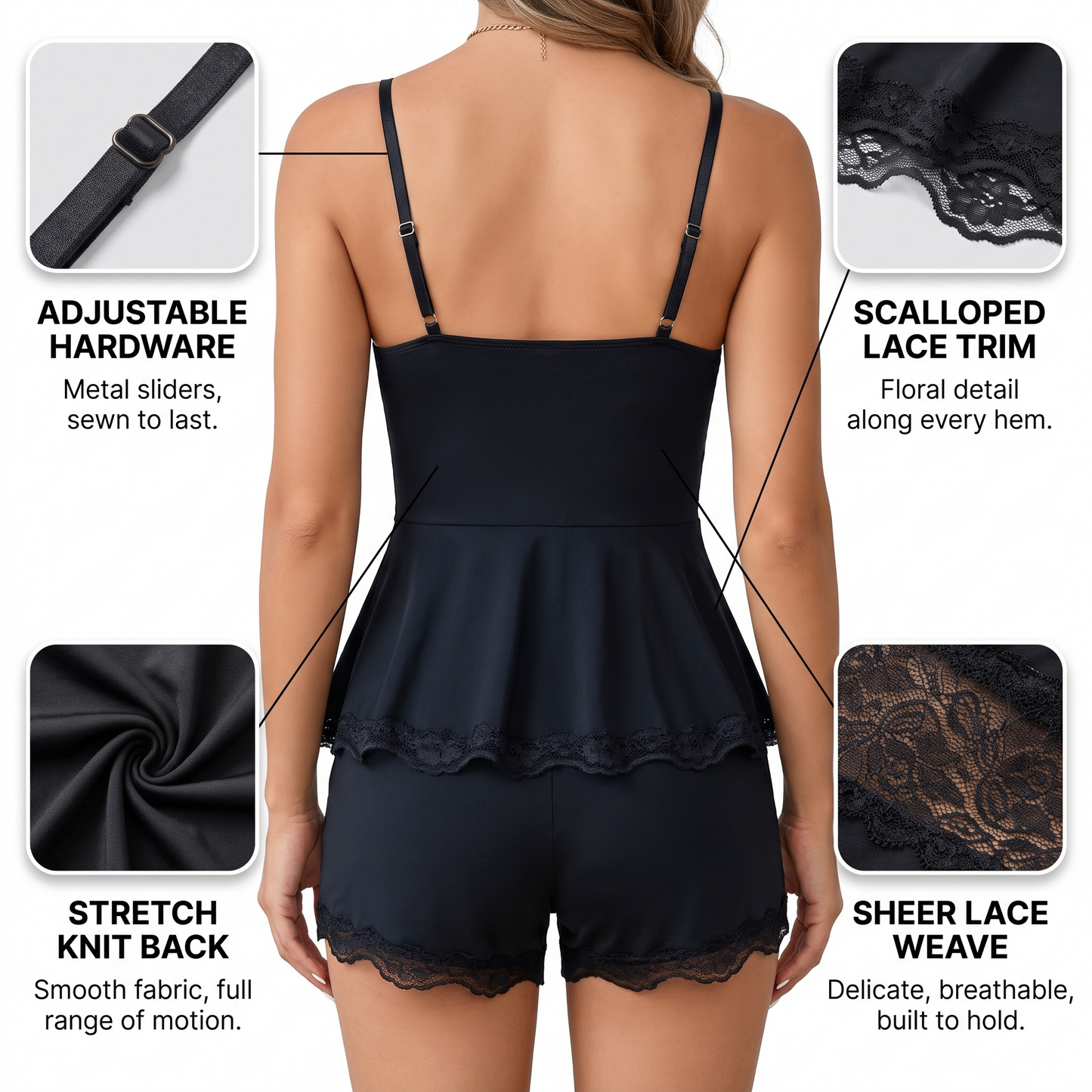 The Lace Trim — Two-Piece Sleep Set