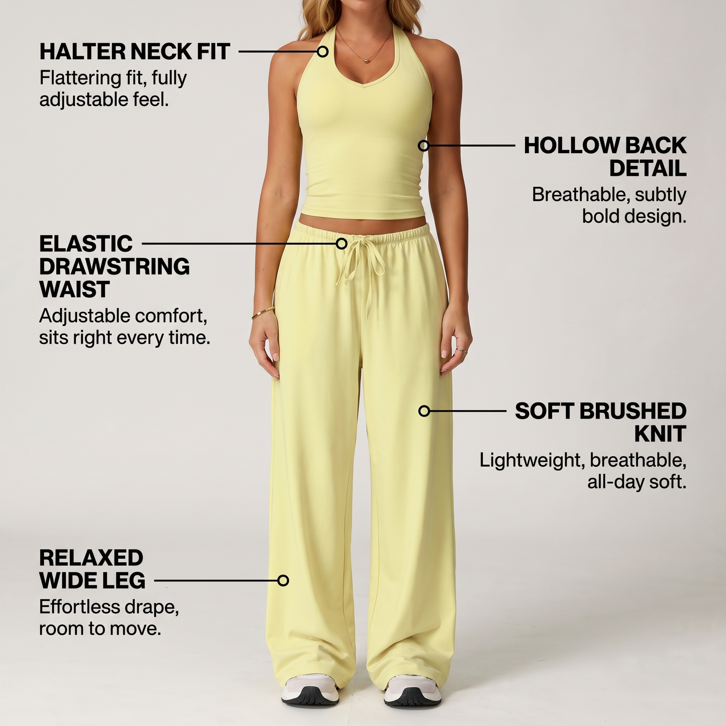 The Open Back — Halter & Wide-Leg Set