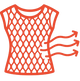 Airy hollow mesh knit