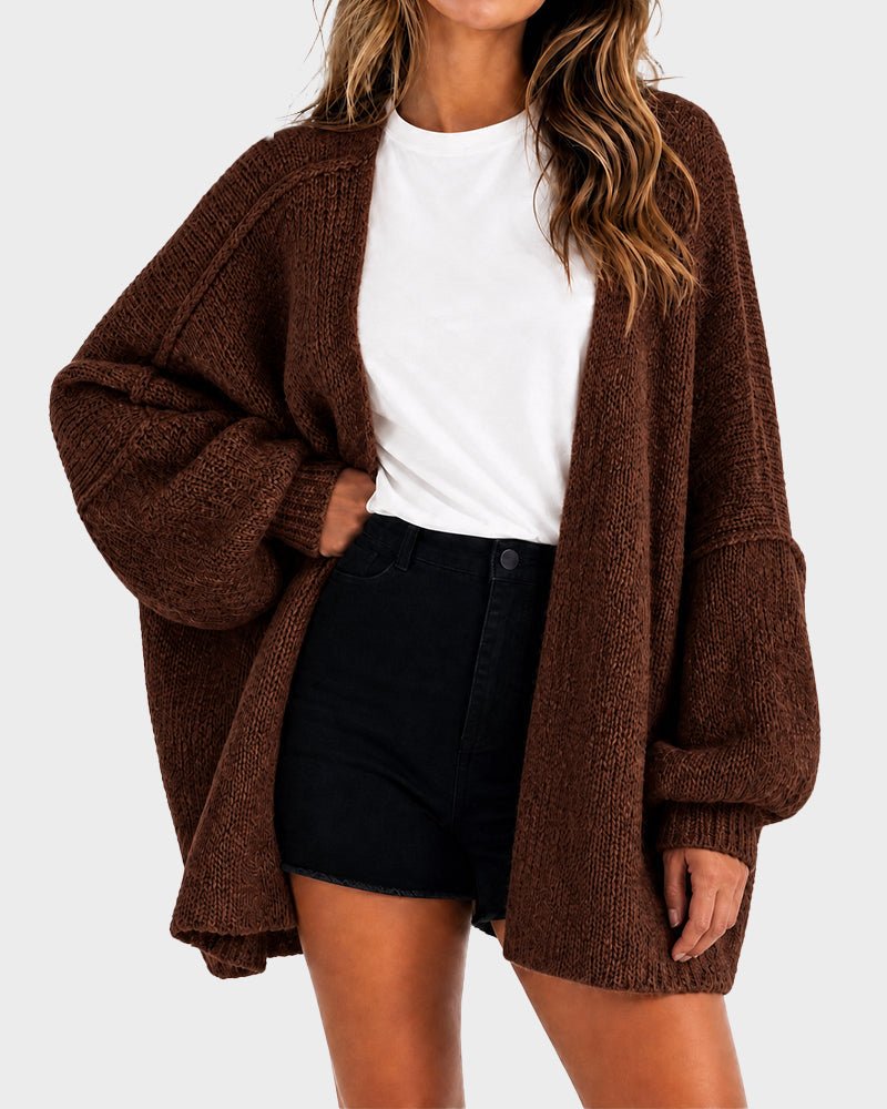The Balloon Sleeve — Oversized Cardigan - Hexalty