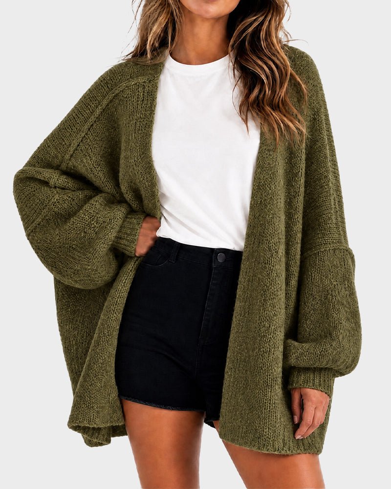 The Balloon Sleeve — Oversized Cardigan - Hexalty