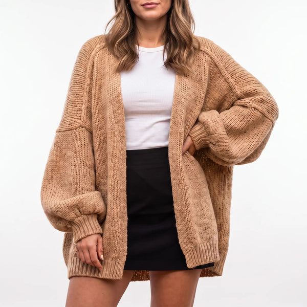 The Balloon Sleeve — Oversized Cardigan - Hexalty