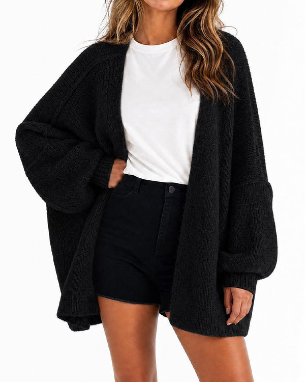 The Balloon Sleeve — Oversized Cardigan - Hexalty
