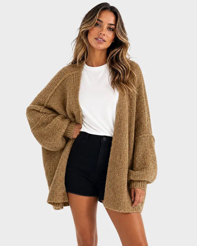 The Balloon Sleeve — Oversized Cardigan - Hexalty
