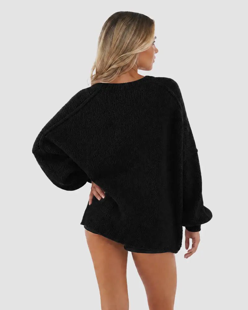 The Balloon Sleeve — Oversized Cardigan - Hexalty