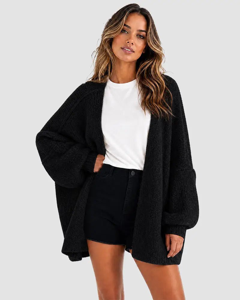The Balloon Sleeve — Oversized Cardigan - Hexalty