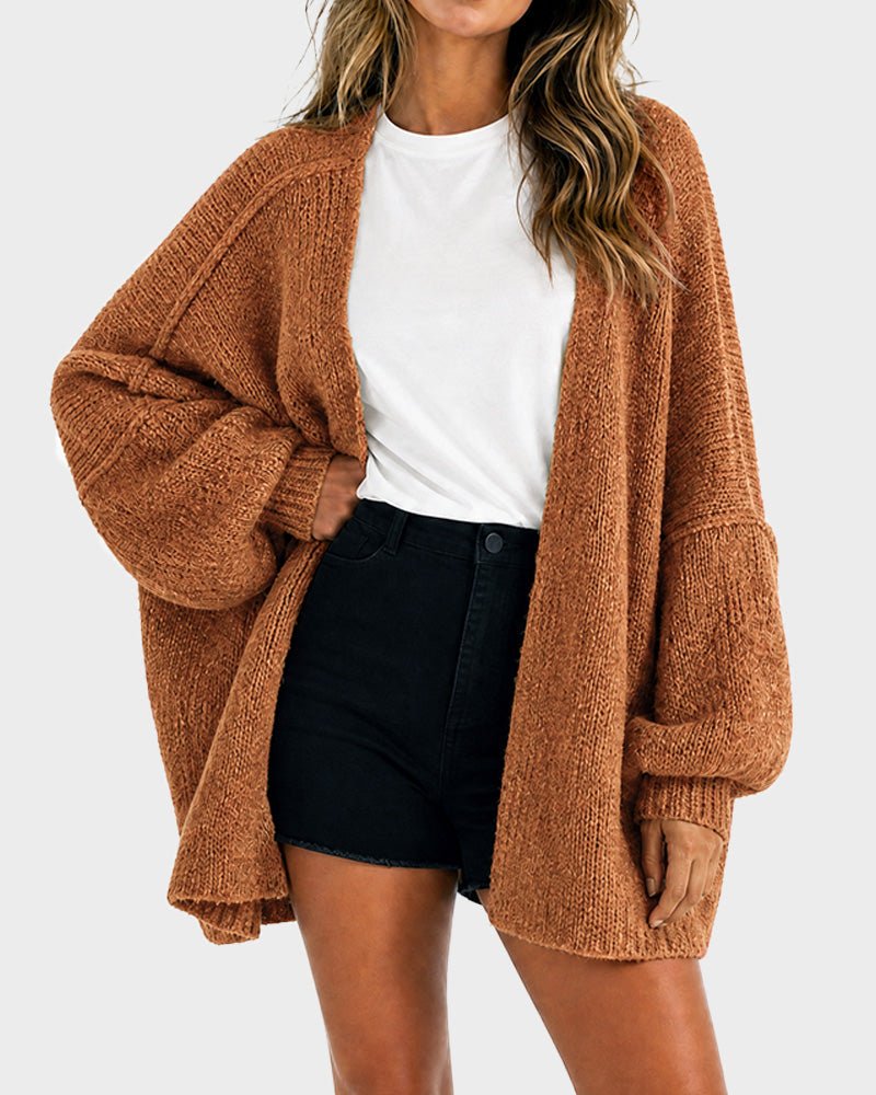 The Balloon Sleeve — Oversized Cardigan - Hexalty