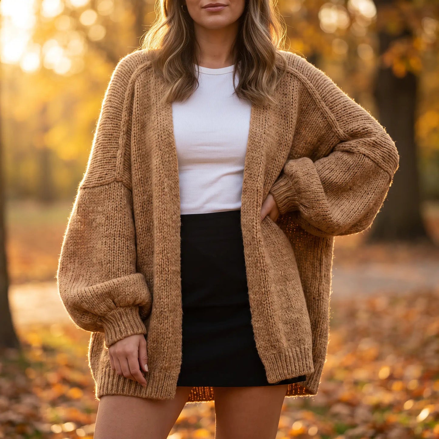 The Balloon Sleeve — Oversized Cardigan - Hexalty