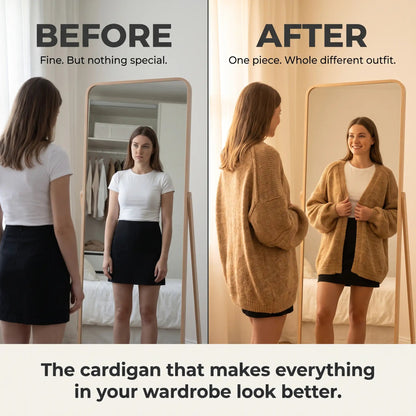 The Balloon Sleeve — Oversized Cardigan - Hexalty