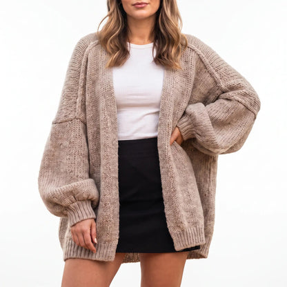 The Balloon Sleeve — Oversized Cardigan - Hexalty