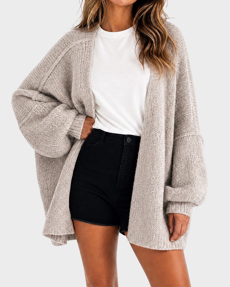 The Balloon Sleeve — Oversized Cardigan - Hexalty