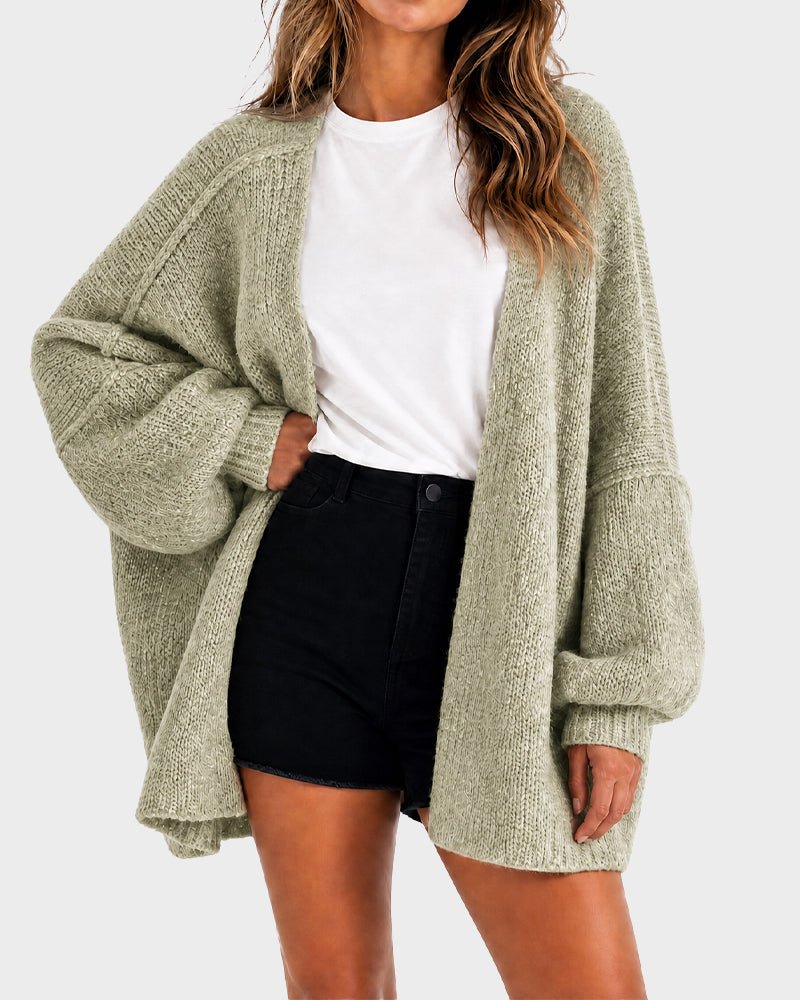 The Balloon Sleeve — Oversized Cardigan - Hexalty