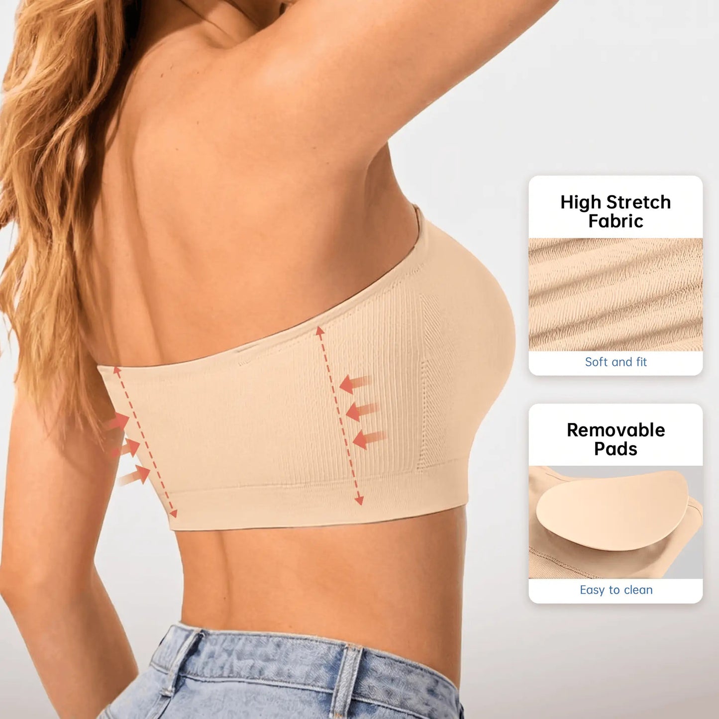 The Bandeau - strapless bra - Hexalty