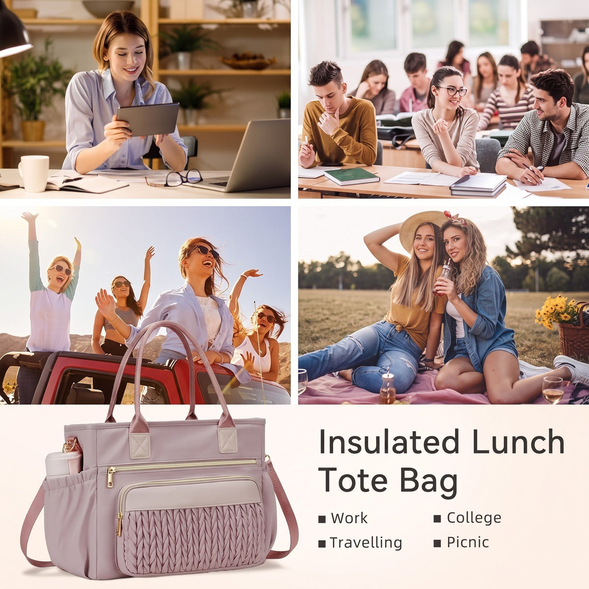 The Everyday Insulated Lunch Tote - Hexalty