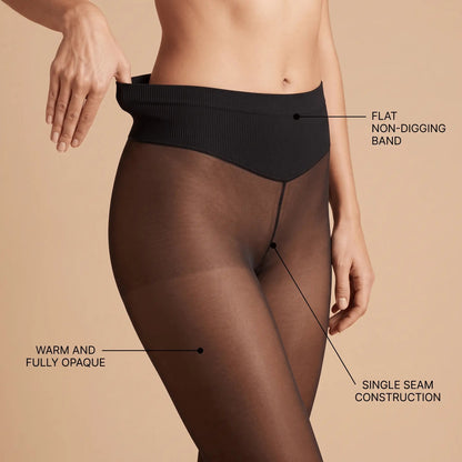 The Fleece-Lined — Thermal Sheer Tights - Hexalty