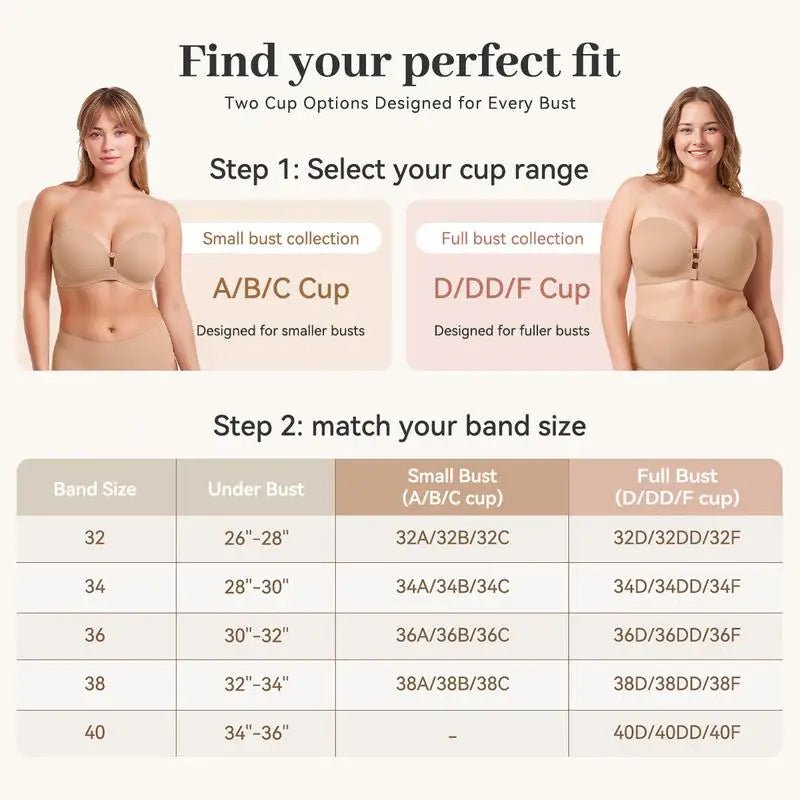 The Push-Up — Backless Bra - Hexalty