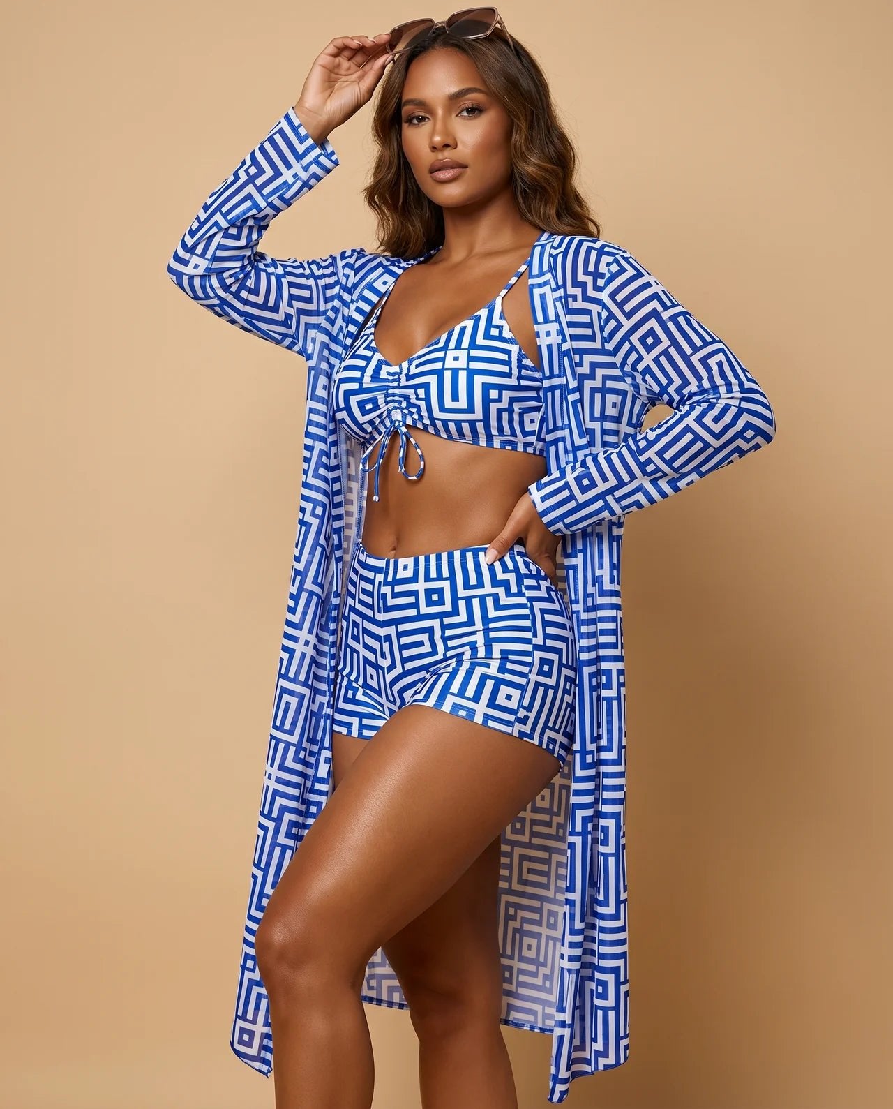 Women’s 3-Piece Resort Swimwear Set - Hexalty