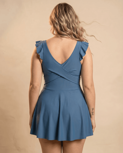 Women's Casual Flounced One-piece Swimsuit - Hexalty